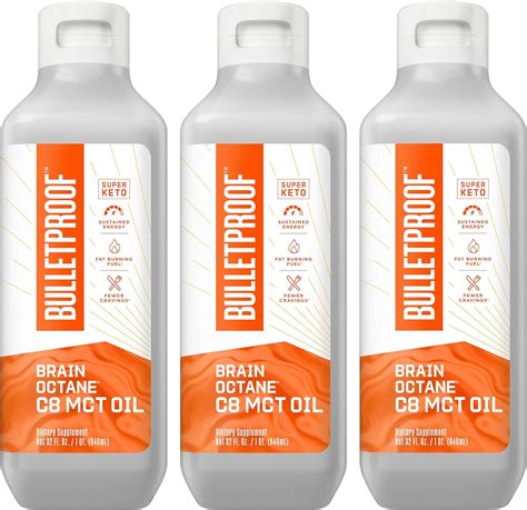 Amazon.com: Bulletproof Brain Octane C8 MCT Oil, 32 Ounces (Pack of 3 ...