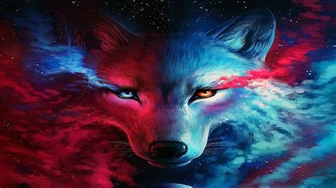 Wolf Galaxy Wallpapers - Top Free Wolf Galaxy Backgrounds - WallpaperAccess