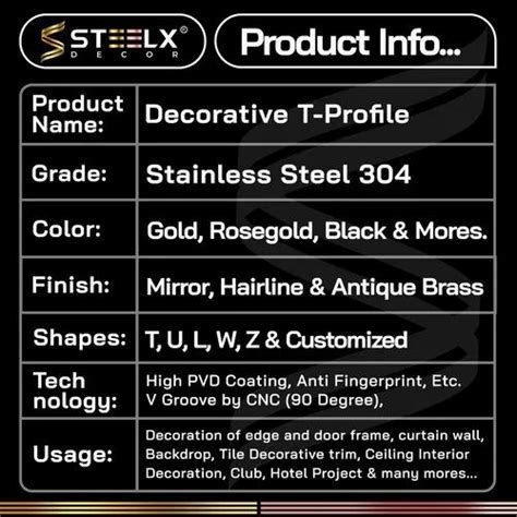 Stainless Steel T Profile - Tile Steel Trim Manufacturer from Mumbai