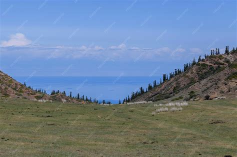 Premium Photo | IssykKul lake in Kyrgyzstan Summer mountain landscape ...