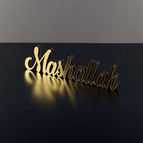 Buy iwa concept Mashallah Gold| Home Decor or Islamic Decor for Table ...