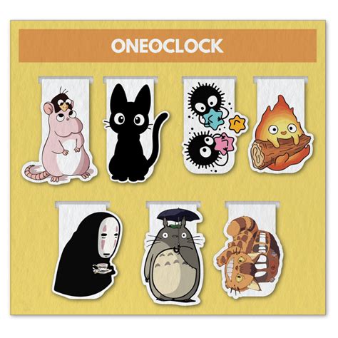 Studio Ghibli Characters Magnetic Bookmark (Set of 7) – OneOclock.in