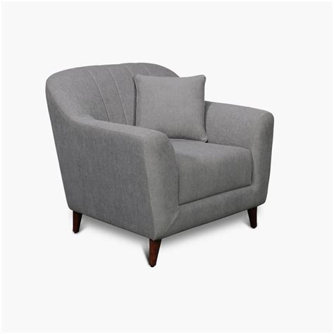 Buy Dijon Fabric 1-Seater Sofa - Grey from Home Centre at just INR 29993.0