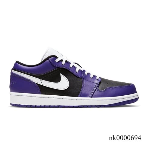 AJ 1 Low Court Purple Black Shoes Sneakers - nk0000694 - Dopekicksworld