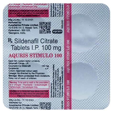 Aquris Stimulo 100 Tablet 4's | Uses, Side Effects, Price | Apollo Pharmacy