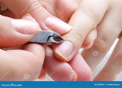 Nail salon, cuticle cut stock image. Image of female, human - 5292067