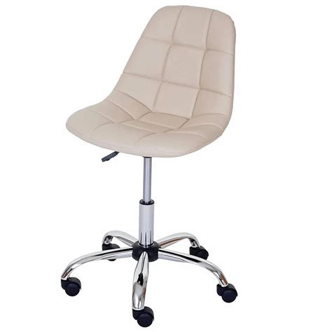 See related image detail. Mid Back Cream Finch Fox Height-Adjustable Faux-Leather Office Chair ...