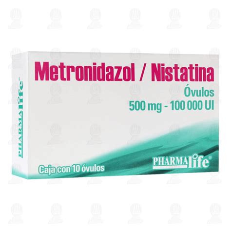 Metronidazol/Nistatina 500mg/100 000UI, 10 Óvulos Pharmalife.