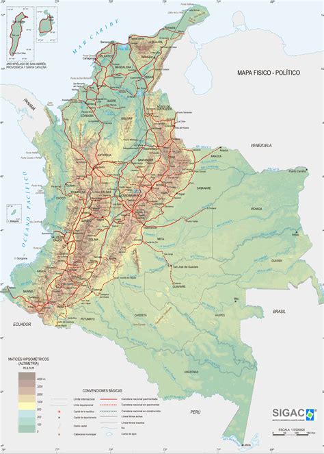 Colombia Map South America