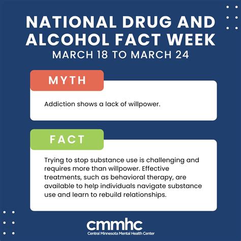 National Drug & Alcohol Facts Week - Myth - Addiction shows a lack of ...