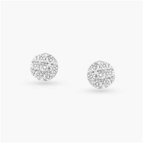 Cluster Diamond Stud Earrings