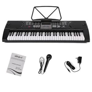 Akkord AKD 61KB 61-Key Octave Electronic Keyboard with adapter- LED ...