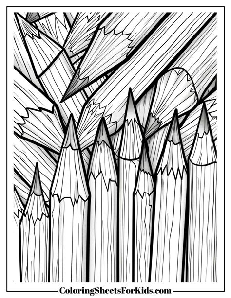 Pencil Coloring Pages (Free Downloads) - Coloring Sheets For Kids