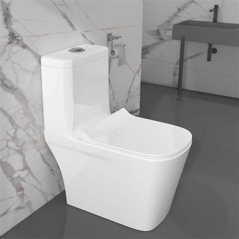 B Backline Ceramic Floor Mounted One-Piece Toilet Syphonic Western Com