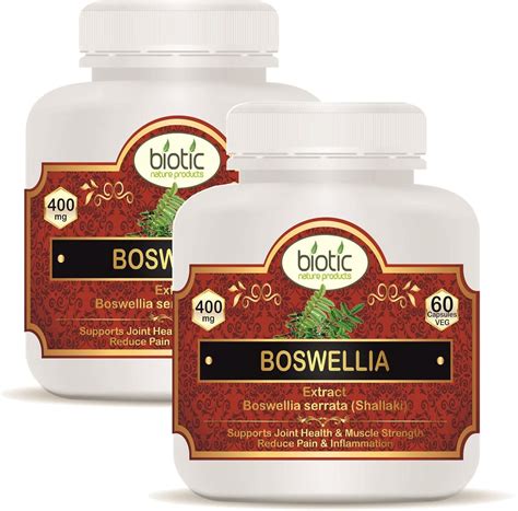 Biotic Boswellia Serrata Capsules (Shallaki) Extract 400mg - 120 Veg ...