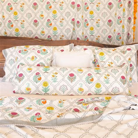 White Mihrab Hand Block Print Cotton Dohar - Double Bed Queen Quilt ...