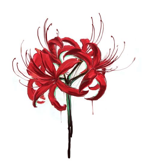 Red Spider Lily Tattoo Design