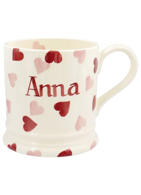 Personalised Pink Hearts Large Mug – Emma Bridgewater UK