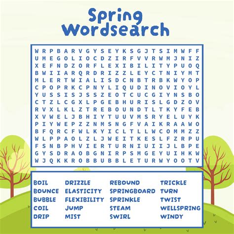 Image result for Large Print Spring Word Search Printable
