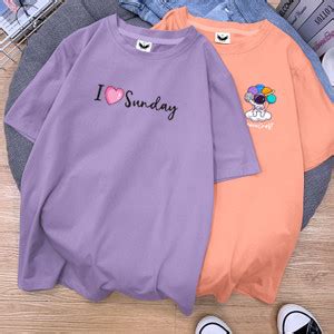 TRENDYWAY Graphic Print Women Round Neck Multicolor T-Shirt - Buy ...