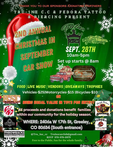 2nd Annual Christmas In September Car Show hosted by Tru-1nz C.C ...