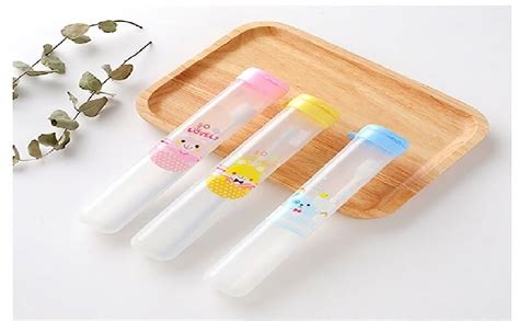 Prostuff.in 2 Pcs Toothbrush Holder with Cap Antibacterial Toothbrush ...