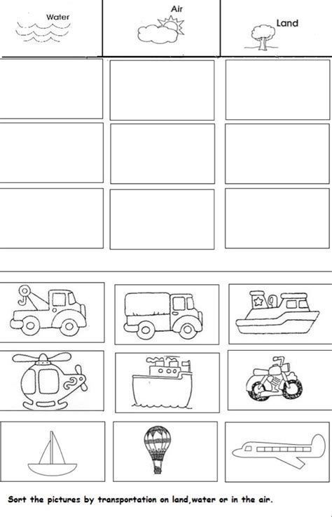 Transportation Vehicles Worksheet 的图像结果