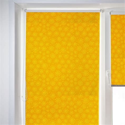 Sunny Delight Yellow Patterned Window Blinds - Magicdecor®