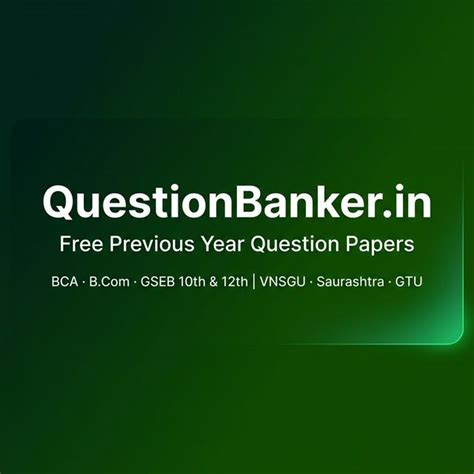 Free Previous Year Question Papers for GSEB & VNSGU | QuestionBanker