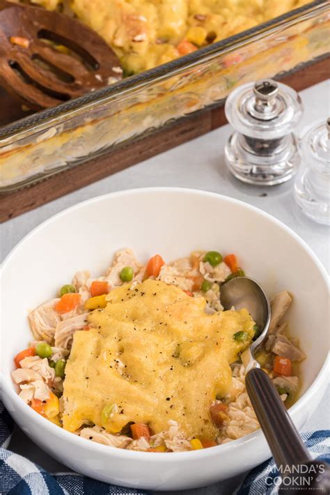 Chicken & Dumpling Casserole - Amanda's Cookin' - Casseroles
