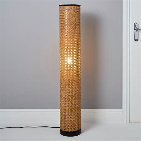Grace Rattan Cylinder Floor Lamp