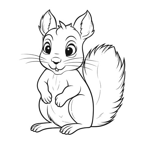 Cute Squirrel Coloring Pages