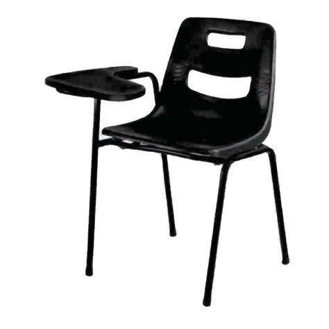 JD Plastic Writing Study Chair in Black Color