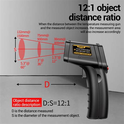 Cheap ANENG ANENG TH201 -50 celsius ~400 celsius -58 Fahrenheit ~752 Fahrenheit Non-Contact ...