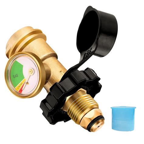 REFFU POL Propane Tank Adapter with Gauge Converts POL LP Tank Service ...
