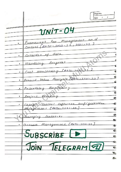 SPM-UNIT 04: Project Management Framework and Cost Monitoring Analysis ...