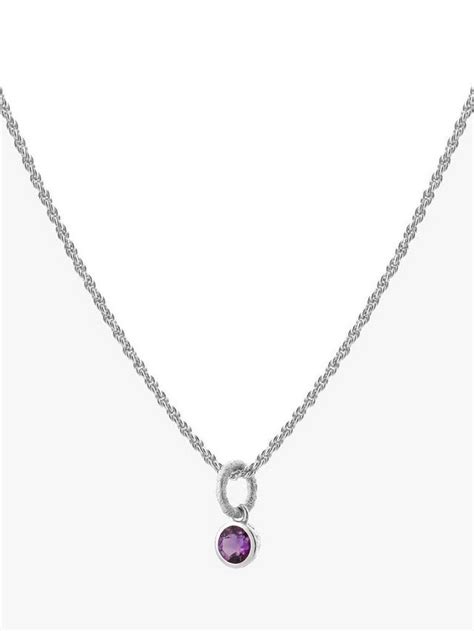 Tutti Birthstone Necklace, Silver, Amethyst/February