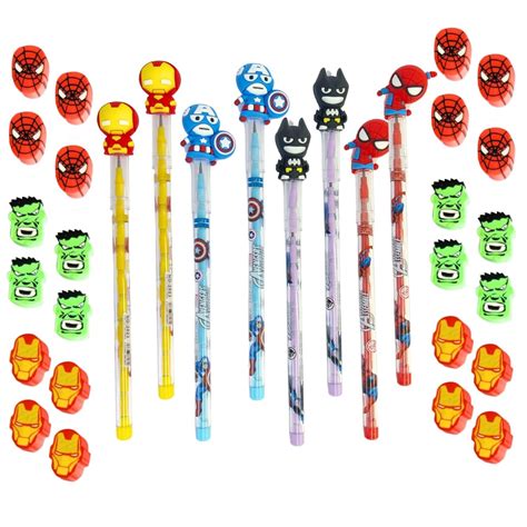 THE CUBBY CART - Pack of 32 - Superhero Stationery Set for Kids, Super ...