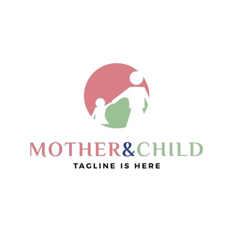 Moeder en kind logo vector pictogram illustratie | Premium Vector