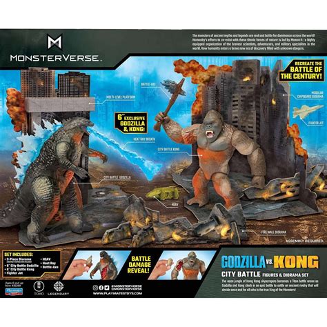 Buy Godzilla Monsterverse City Battle Playset (Figures & Diorama Set ...