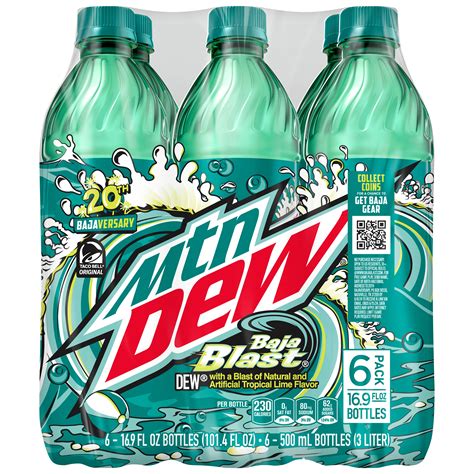 Mountain Dew Baja Blast Zero Sugar, 20 Oz Bottles - 24 Pack - Walmart.com