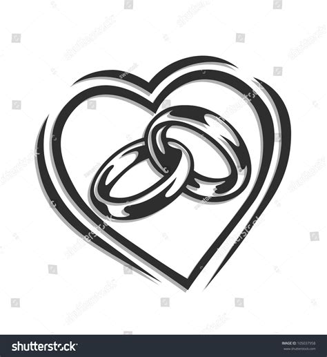 Interlocking Wedding Rings Clip Art