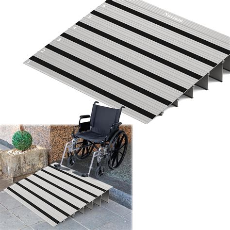 Amazon.com: Nuvium 6" Rise Door Threshold Ramp with Updated Fixable ...
