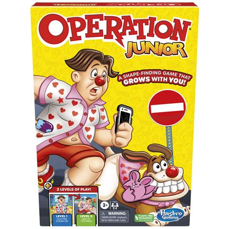Hasbro Gaming Operation Junior Board Game | Operation Game for Younger ...