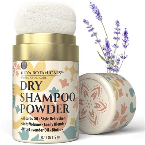 NuvaBotanicals Non Aerosol Dry Shampoo Powder with Biotin - India | Ubuy