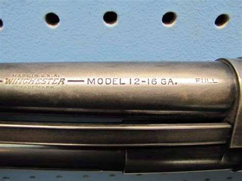 Winchester model 12 pump action 16 gage shotgun full choke , serial ...