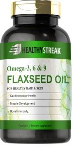 Healthy Streak Flaxseed extract Capsules Omega 369 (H56) Price in India ...