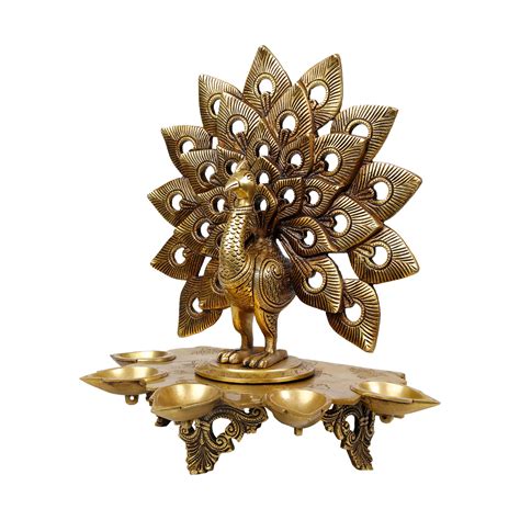 Brass Peacock Diya Stand – Ragaarts