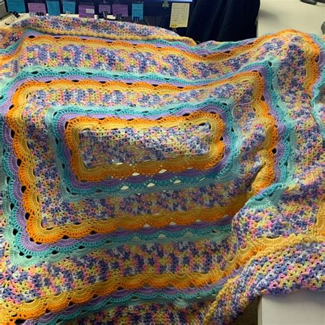 Image result for Rectangle Shell Blanket Crochet Pattern