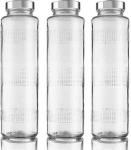 TINSUHG lear Glass Water Bottles Leak-Proof Airtight Stainless Steel ...
